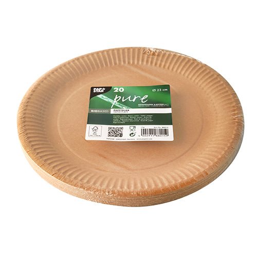 PAPSTAR 20 Teller, Pappe "pure" rund