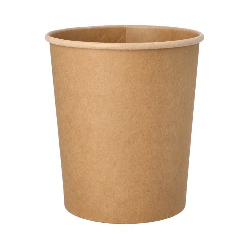 PAPSTAR Suppenbecher rund, 11,5 cm, braun, ideal für Suppen | Folie (25 Stück)