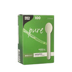PAPSTAR Kaffeelöffel aus Papier "pure" 13 cm, weiß, umweltfreundlich | Faltschachtel (100 Stück)