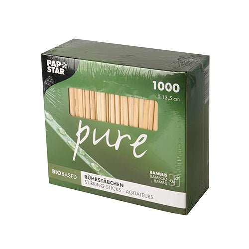 PAPSTAR 1000 Rührstäbchen, Bambus "pure"