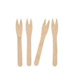 PAPSTAR Snack-Gabeln aus Holz "pure", 12,1 cm, umweltfreundlich | Beutel (25 Stück)