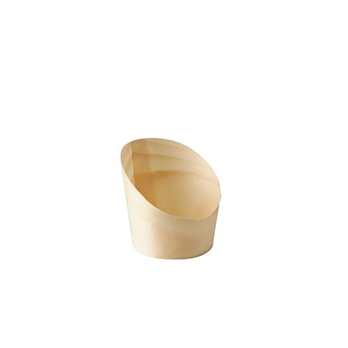 PAPSTAR 50 Snackbecher, Holz "pure" 7,2 cm Höhe