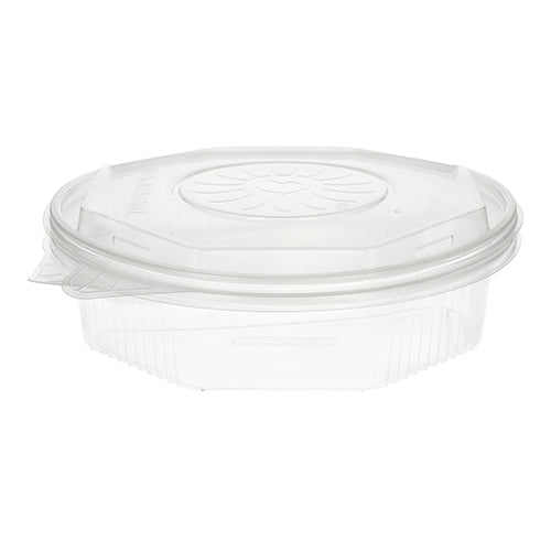 Starpak 25 Menüboxen mit Klappdeckeln, PP transparent 8-eckig - 5,9 cm x 21,5 cm x 21,5 cm