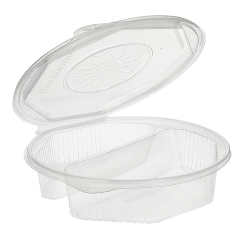 Starpak 25 Menüboxen mit Klappdeckeln, PP transparent 8-eckig - 5,9 cm x 21,5 cm x 21,5 cm