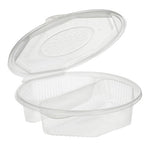 Starpak 25 Menüboxen mit Klappdeckeln, PP transparent 8-eckig - 5,9 cm x 21,5 cm x 21,5 cm