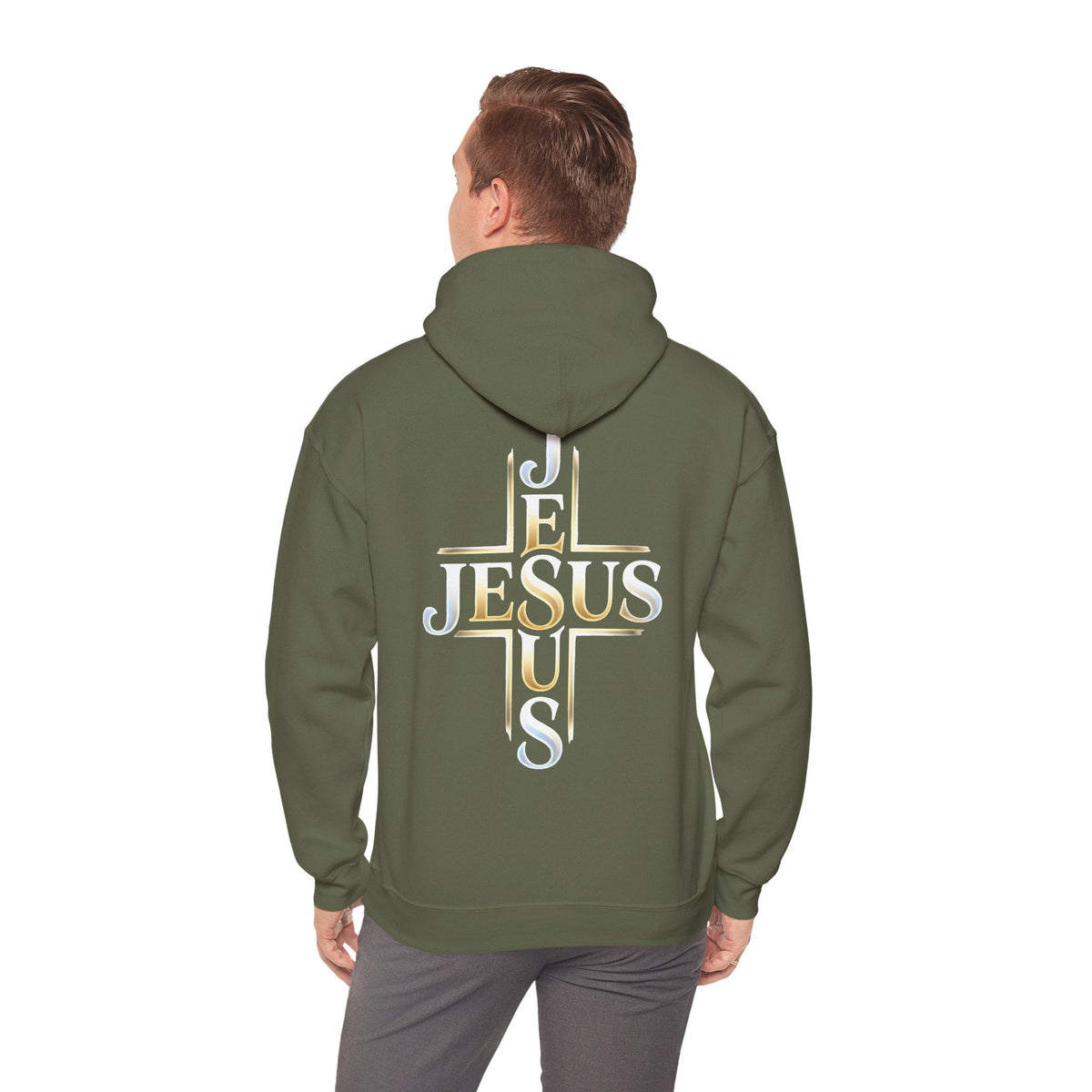 Faith Over Fear Hoodie – Jesus Kreuz Kapuzenpullover | Christliches Sweatshirt