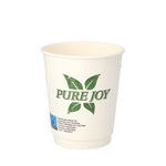 PAPSTAR Trinkbecher doppelwandig, 8 cm, weiß, "Pure Joy" | Folie (20 Stück)