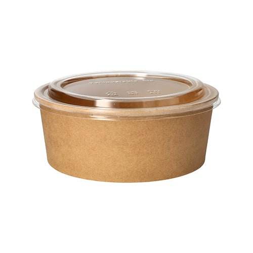 PAPSTAR 50 Salatschalen, Pappe mit PLA-Beschichtung rund braun