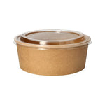 PAPSTAR 50 Salatschalen, Pappe mit PLA-Beschichtung rund braun