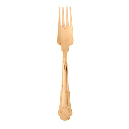 PAPSTAR Holz-Gabeln "pure" 19,5 cm, Vintage-Design | Beutel (6 Stück)