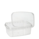 Starpak 50 Feinkostbecher, PP transparent mit Originalitätsverschluss eckig