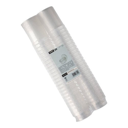 Starpak 50 Feinkostbecher, PP transparent mit Originalitätsverschluss rund