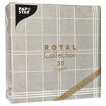 PAPSTAR 50 Servietten "ROYAL Collection" 1/4-Falz 40 x 40 cm grau
