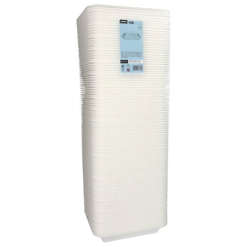 Starpak 100 Siegelschalen, XPS 2-geteilt weiss laminiert