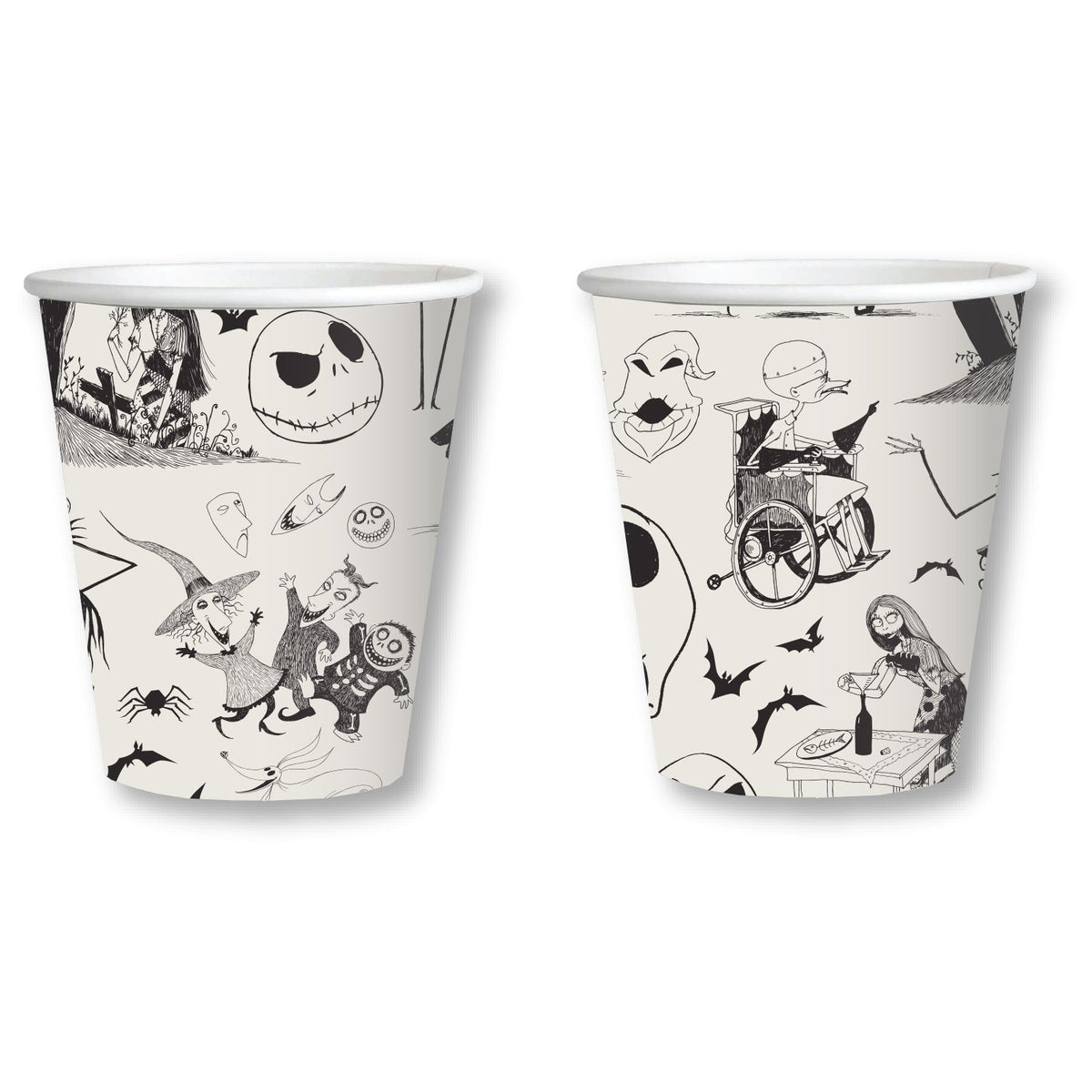 Nightmare Before Christmas - Pappbecher | 8 Stück, 250 ml