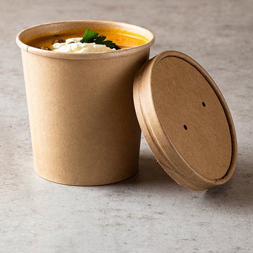 Starpak 25 Suppenbecher, Pappe rund Ø 11,5 cm braun