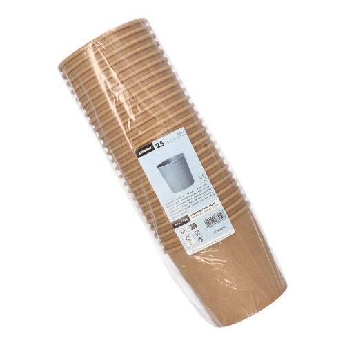 Starpak 25 Suppenbecher, Pappe rund Ø 11,5 cm braun