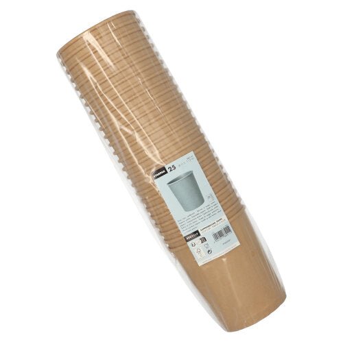 Starpak 25 Suppenbecher, Pappe rund Ø 11,5 cm braun