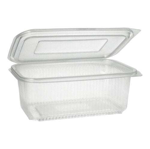 Starpak 50 Verpackungsbecher mit Klappdeckeln, PP transparent rechteckig