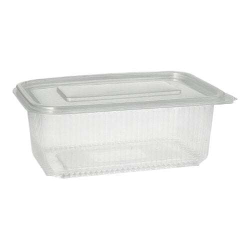 Starpak 50 Verpackungsbecher mit Klappdeckeln, PP transparent rechteckig