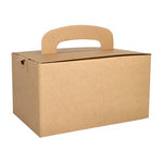 PAPSTAR 20 Lunch-Boxen, Pappe "pure" eckig 12,5 cm x 15,5 cm x 22,5 cm mit Tragegriff