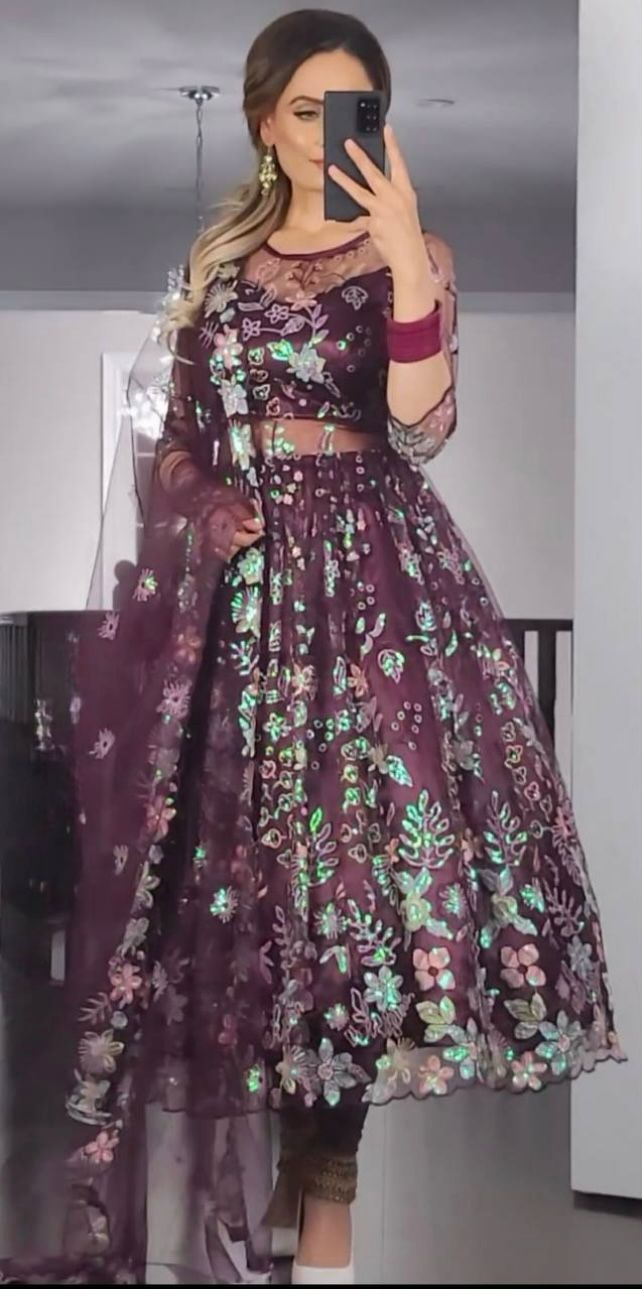 Net Long Gown(Anarkali Gown)