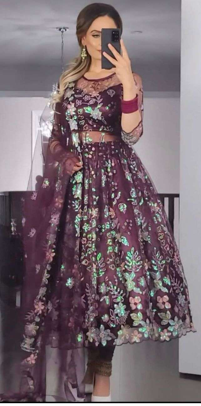 Net Long Gown(Anarkali Gown)