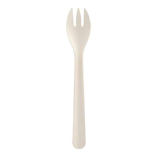 PAPSTAR Gabeln "pure" 18,2 cm, weiß, umweltfreundlich und stabil | Faltschachtel (50 Stück)