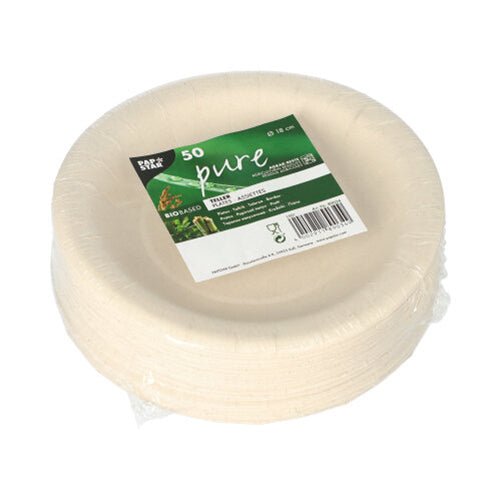 PAPSTAR 50 Teller, Agrarreste "pure" rund weiss