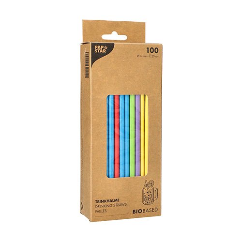 PAPSTAR 100 Trinkhalme, Papier Ø 6 mm