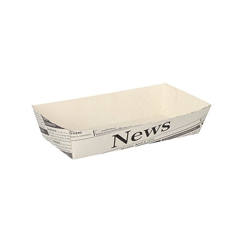 PAPSTAR 50 Pommes-Frites-Trays weiss "Newsprint"