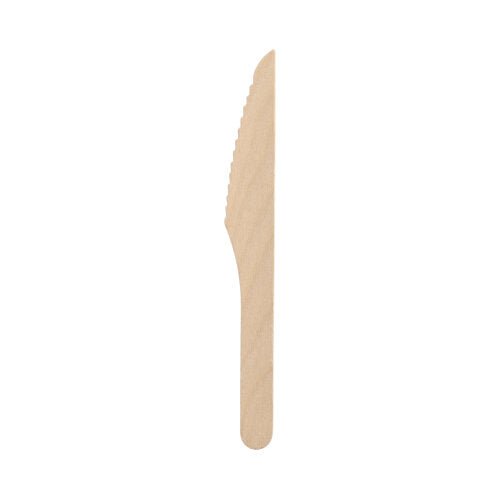 PAPSTAR Holzmesser "pure" 16,5 cm, gewachst, umweltfreundlich | Faltschachtel (100 Stück)