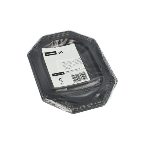 Starpak 10 Servierplatten, PET schwarz