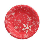 PAPSTAR Pappschalen rund, 19 cm, 3 cm hoch, "Winter Time" | Folie (50 Stück)