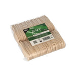 PAPSTAR Göffel aus Holz "pure", 8,2 cm, ideal für Fingerfood | Folie (150 Stück)