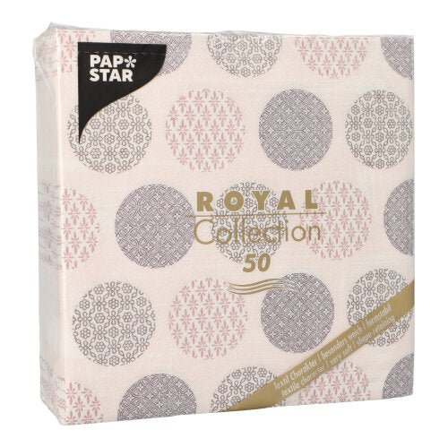 PAPSTAR 50 Servietten "ROYAL Collection" 1/4-Falz 40 x 40 cm rosa