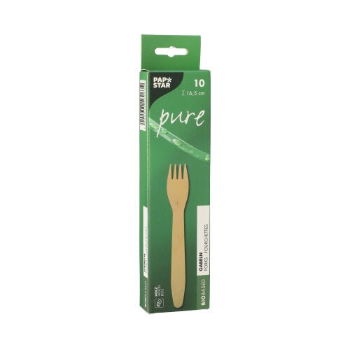 PAPSTAR 10 Gabeln, Holz "pure"
