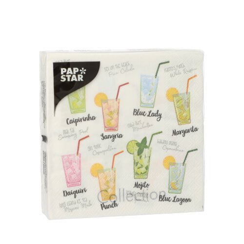 PAPSTAR 20 Servietten, 25 cm x 25 cm 3-lagig 1/4-Falz