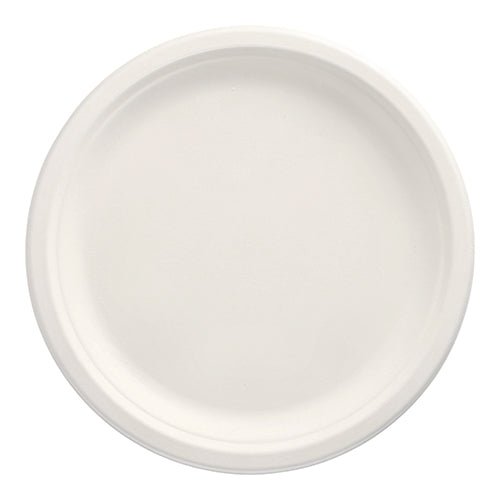 PAPSTAR 100 Teller, Zuckerrohr "pure" ungeteilt, weiss