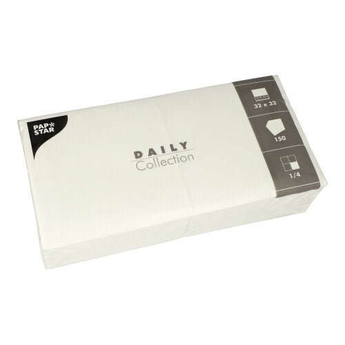 PAPSTAR 150 Servietten "DAILY Collection" 1/4-Falz 32 cm x 32 cm Namma Markt