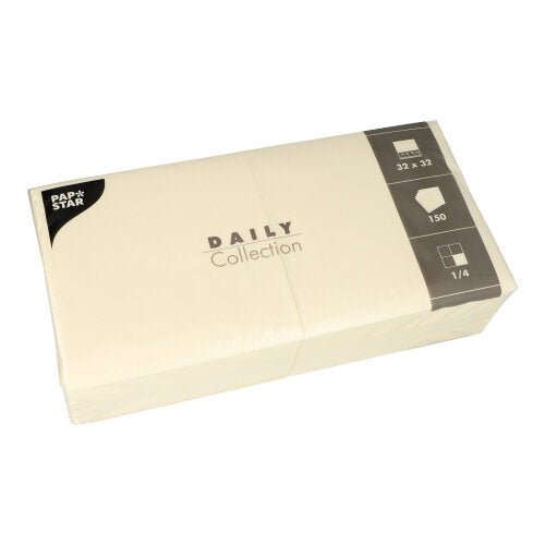PAPSTAR 150 Servietten "DAILY Collection" 1/4-Falz 32 cm x 32 cm Namma Markt