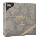 PAPSTAR 50 Servietten "ROYAL Collection" 1/4-Falz 40 x 40 cm grau