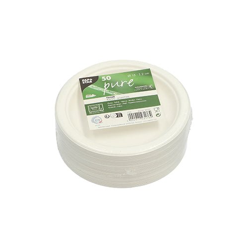 PAPSTAR 50 Teller, Zuckerrohr "pure"