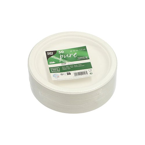 PAPSTAR 50 Teller, Zuckerrohr "pure"