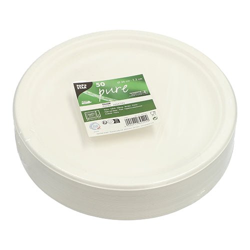 PAPSTAR 50 Teller, Zuckerrohr "pure"