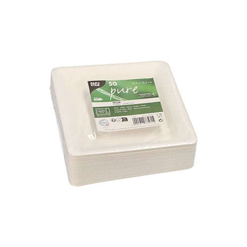 PAPSTAR 50 Teller, Zuckerrohr "pure"