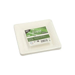 PAPSTAR 12 Teller, Zuckerrohr "pure" eckig, weiss