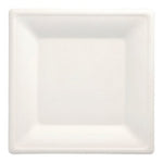 PAPSTAR 12 Teller, Zuckerrohr "pure" eckig, weiss