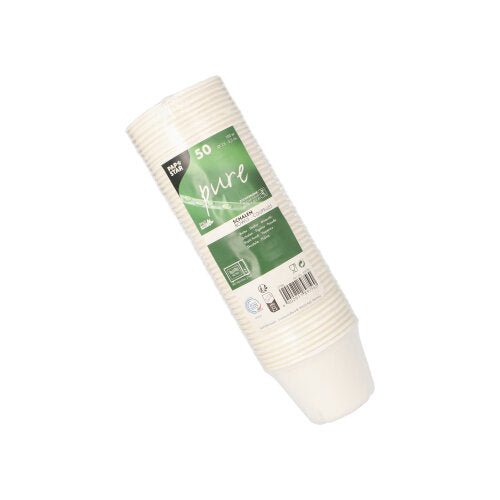 PAPSTAR 50 Schalen, Zuckerrohr "pure" weiss