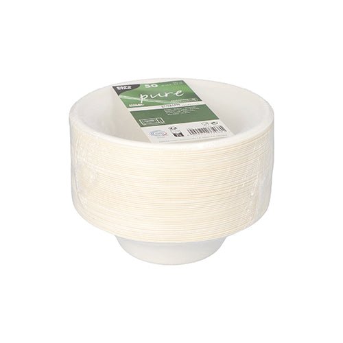 PAPSTAR 50 Schalen, Zuckerrohr "pure" weiss